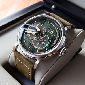 瑞夫泰格REEF RIGER潮流手表时尚多功能夜光自动机械表男表防水军表男士飞行员大表盘腕表RGA3019