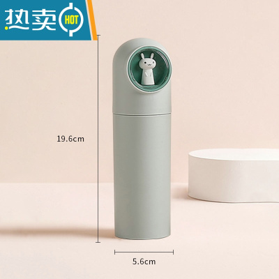 敬平旅行洗漱杯宿舍可爱牙杯儿童牙具筒牙刷收纳盒便携漱口杯塑料牙桶 蓝绿色