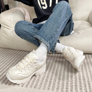 Skechers/斯凯奇女鞋厚底复古熊猫鞋轻质缓震休闲鞋 149227-OFWT ...