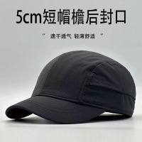 大头围日系雅痞短檐黑色帽男夏后封口复古鸭舌帽软顶速干遮阳帽女