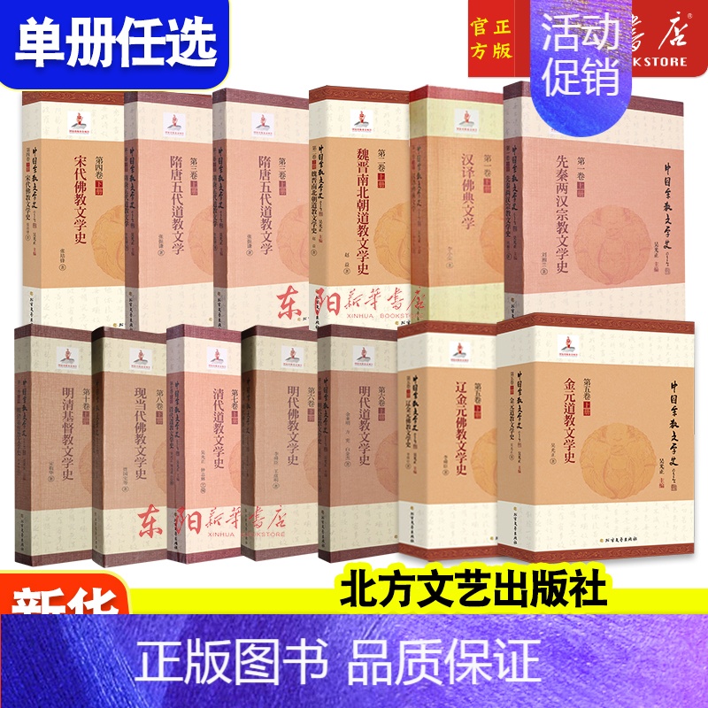 第五卷]金元道教文学史 [正版]任选中国宗教文学史 隋唐五代道教 清代道教 先秦两汉宗教 明代道教文学史 汉译佛典文学