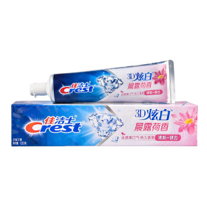 佳洁士3D炫白牙膏120g柠檬茶爽冰极薄荷家庭装小苏打亮白去渍