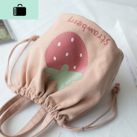 可爱小包清新莓包帆布包女 手提包水桶包儿童手提包带饭便当包NEW LAKE女士单肩包