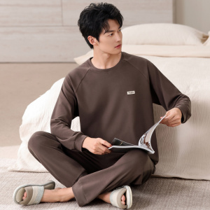 德绒睡衣男士秋冬新款长袖秋冬磨毛加厚大码可外穿家居服套装