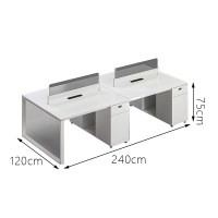 博步禾 员工办公桌 120*240cm 张