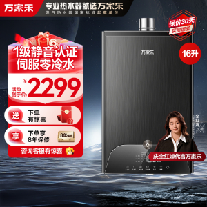 万家乐安睡洗 燃气热水器16升一级轻音零冷水智慧伺服恒温家用防冻wifi智控天然气JSQ30-16RL10