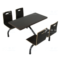 臻远 ZY4040819 连体餐桌椅组合食堂员工餐厅四人位连体餐桌