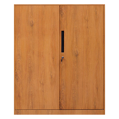 臻远ZY-WJGC-49文件柜窄边拆装转印柜 黄木纹对开门矮柜