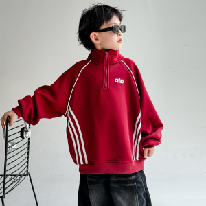 儿童装男童春装卫衣2026新款中大童春季男孩春秋款痞帅潮酷上衣潮