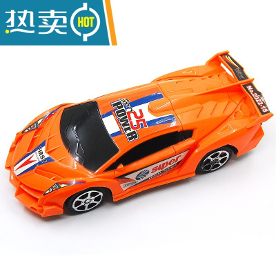 惯性跑车儿童益智仿真玩具车模型塑料小汽车六一儿童节礼物真智力22cm惯性车-橙色（单只装）回力玩具