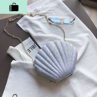 亮片贝壳包包女2019新款百搭时尚链条单肩小包chic港风斜挎包女包NEW LAKE女斜挎包