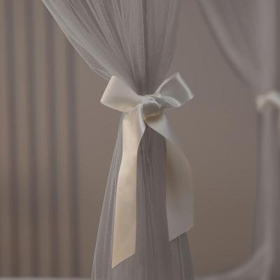 美帮汇支架蚊帐儿童防摔拉链三开公主风卧室床幔1.5m1.8米家用2