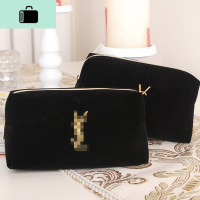 多层手拿小方包女可放手机2020新款时尚潮流气质简约化妆品收纳包NEW LAKE 绒布包女手包