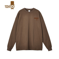 YANXU秋季新款美式休闲简约百搭后背印花圆领卫衣长袖