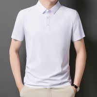 恒源祥男士冰丝POLO衫夏季新款商务休闲短袖T恤上衣中老年爸爸装C