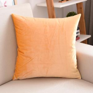 家柏饰(CORATED)纯色天鹅绒靠垫沙发抱枕套办公室靠背床上靠枕方形靠垫套含芯抱枕