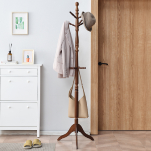 匡大衣帽架1.8米三角立式实木衣帽架简约现代挂衣架