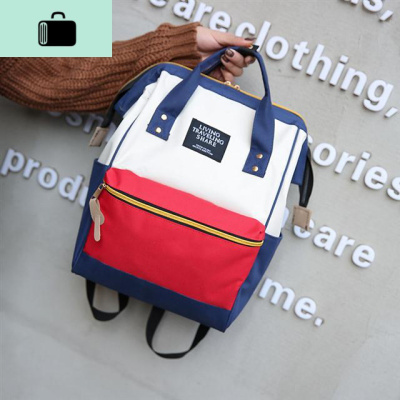 日系大容量双肩包韩版学院风百搭小清新帆布背包学生书包女手提包NEW LAKE