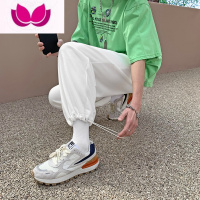 七斓卫裤男夏季薄款潮牌运动束脚裤ins休闲裤子韩版潮流宽松九分裤