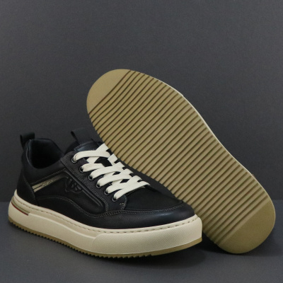 秋季新款百搭男鞋英伦潮流复古休闲鞋板鞋头层牛皮轻便运动鞋