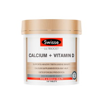 澳洲Swisse钙片+维生素D 2瓶装 150粒/瓶 送长辈强骨骼防脱发补钙关节 海外原装进口 澳洲