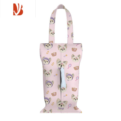 三维工匠车载悬挂纸巾盒纸巾袋挂式车用抽纸盒悬挂纸巾包汽车内收纳 A