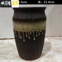 三维工匠宜兴紫砂花盆老桩多肉盆景法师盆栽透气粗陶陶瓷大号盆 桔红色新款圆法师 大花盆容器