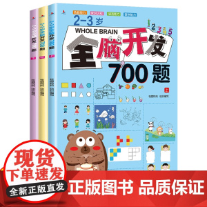 全套3册 2-3岁儿童潜能全脑700题 全书幼儿宝宝左右脑开发书大脑智力逻辑思维训练早教书籍幼儿园益智启蒙专注力绘本游戏