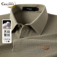 鳄鱼恤CROCODILE 中青年男士T恤纯色上衣短袖POLO衫