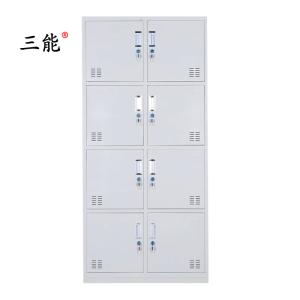 三能 （SAN NENG）加厚八门更衣柜 宿舍更衣柜 员工更衣柜 带锁储物柜 其他金属更衣柜 灰白