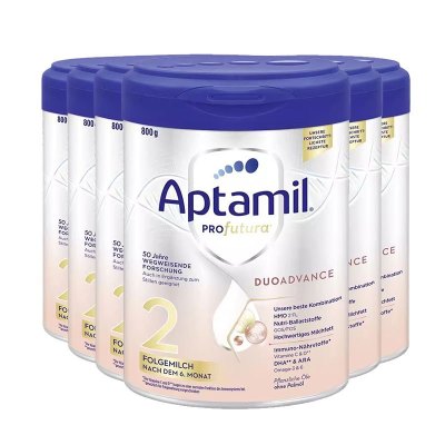 有效期到27年6月-6罐装 | Aptamil 德国爱他美 白金版进口婴幼儿2段奶粉 (6-12个月)800g