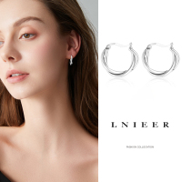 999纯银麻花耳环女耳钉气质网红耳圈2025年新款潮小众设计感耳饰送女朋友老婆情人节七夕生日礼物