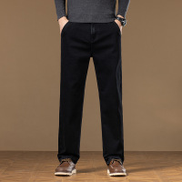 高端时尚秋冬潮流牛仔裤男士新款宽松弹力休闲直筒商务长裤男