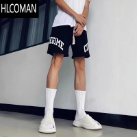HLCOMAN美式潮牌不过膝字母篮球短裤男夏季宽松休闲运动透气训练休闲裤