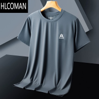 HLCOMAN冰丝短袖t恤男士夏季凉感夏装衣服2025新款速干透气男款半袖男装