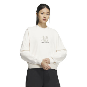 adidas/阿迪达斯女 卫衣运动上衣宽松圆领休闲套头衫IM8852 C