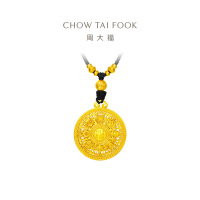 周大福传承藏蕴传承八宝罗盘足金黄金吊坠寓意万福瑞相F227812(工费:2180计价)七夕礼物