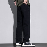 好货进出口年秋冬新款美式复古小众设计感男士直筒牛仔裤