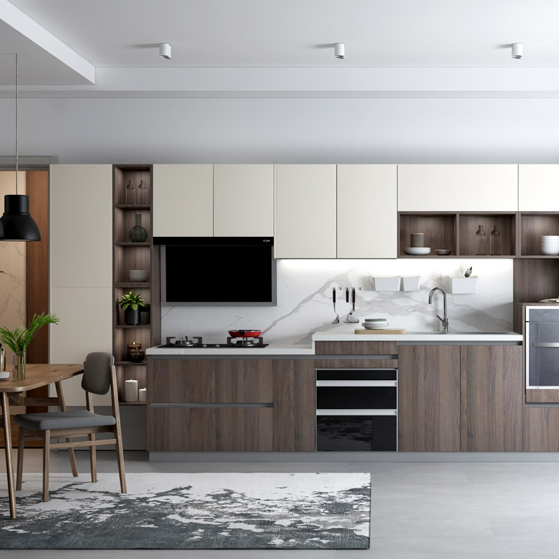 金牌厨柜整体橱柜定制木森活1s装修厨房厨柜定制装修组装柜闪电客橱柜