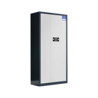 豪利特保密柜财务档案柜文件柜办公室资料储物柜保险柜通体灰框白门-电子密码锁