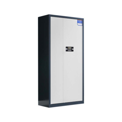 豪利特保密柜财务档案柜文件柜办公室资料储物柜保险柜通体灰框白门-电子密码锁