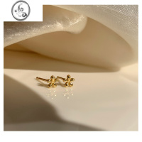 JiMi迷你小花朵养耳洞耳钉925银睡觉免摘小巧气质耳骨2021年新款潮女