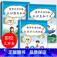 [正版]2020版小学二年级数学专项同步训练全套人教版认识厘米千克万以内的数同步练习册思维训练上下册练习与测试口算题卡
