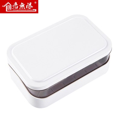 多派翻盖肥皂盒创意沥水免打孔带盖卫生间家用浴室香皂盒洗衣皂盒皂架