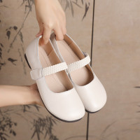 2026春季复古玛丽珍真皮休闲一字扣晚晚风浅口四季单鞋女圆头单鞋_1