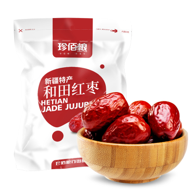 珍佰粮新疆和田红枣500g/袋1斤袋装红枣南北干货新疆红枣蜜饯大枣