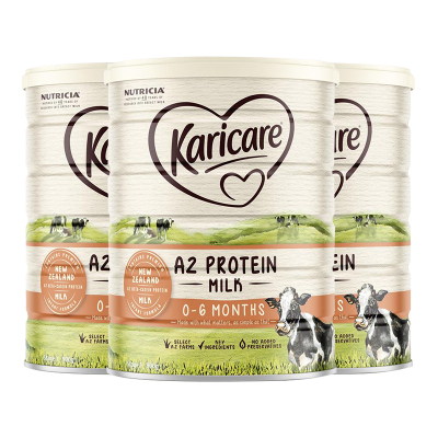 澳洲发/3罐装-可瑞康(karicare)A2-β酪蛋白进口婴幼儿一段奶粉900g/罐装0-6个月