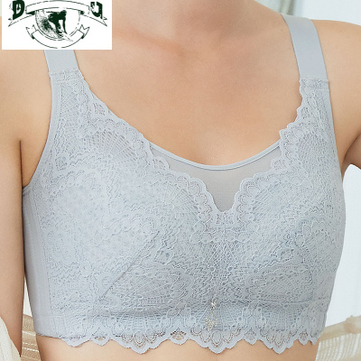 HLCOMAN大码文胸胖mm聚拢200斤抹胸无钢圈大胸显小防下垂防走光显瘦内衣D抹胸