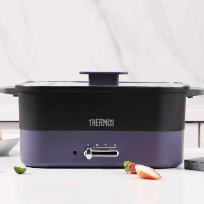 膳魔師电火锅6L多功能锅胆分区齿轮式拨杆防干烧EHA-4361A