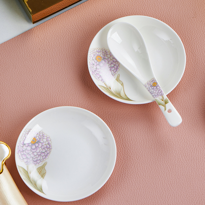 北国风光 骨瓷餐具多彩绣球TS-0026P套